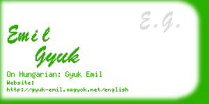 emil gyuk business card